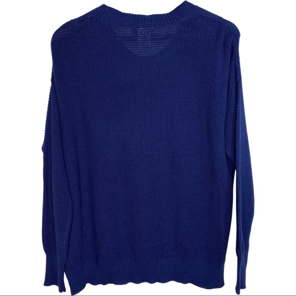 Sweet Romeo | Navy Crewneck Knit Sweater | Medium - Picture 7 of 7